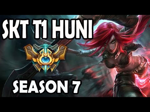 SKT Huni picks KATARINA MID vs Samsung Crown LEBLANC - Challenger Korea