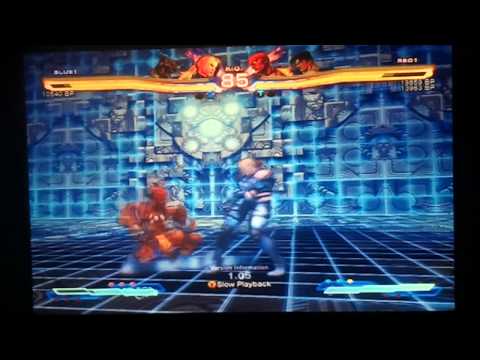 785 Damage Cross Assault combo with Dhalsim and Jin (Jin with power gem 20%)