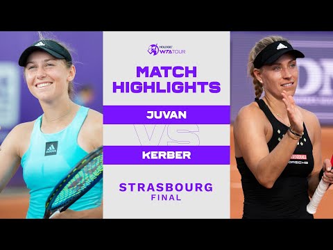 Теннис Kaja Juvan vs. Angelique Kerber | 2022 Strasbourg Final | WTA Match Highlights
