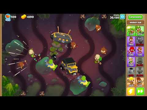 BTD6 Gameplay (Bloody Puddles Hard)