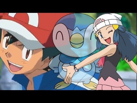 Pokémon the series XY: Ash makes a reference to Dawn's Piplup (ENGLISH)