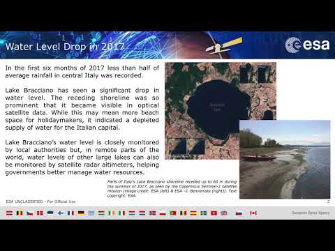 ID 143 Lake Bracciano Water Level Variation from Sentinel-3 Measurements Processed GPOD Service