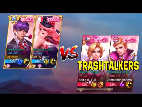 GUSION & LESLEY vs ALUCARD & MIYA (trashtalkers) WHO WIN!?