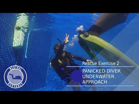 PADI Rescue Diver Course Skill: How to Rescue a Panicked Diver - Underwater Approach Method