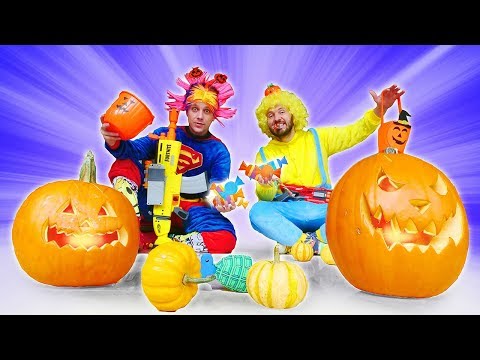 Doces para o Halloween! Mega Jogadores e o Dia das Bruxas. Vídeos engraçados de jogos para meninos