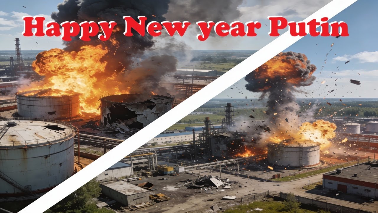 'IT'S A FIREWORK FOR FREE' - UKRAINE BURNED A MAJOR RUSSIAN OIL REFINERY AS A NEW YEAR’S GREETING