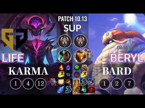 GEN Life Karma vs DWG BeryL Bard Sup - KR Patch 10.13