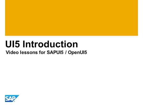 Introduction to UI5 - Intro