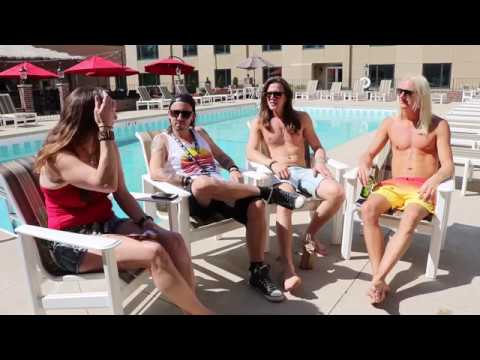 Crazy Lixx's Danny Rexon, Jens Sjöholm and Jens Lundgren at Melodic Rock Festival 5