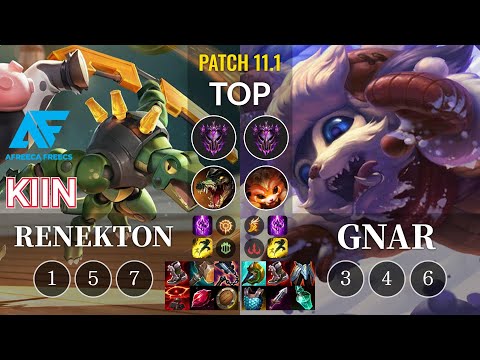 AF Kiin Renekton vs Gnar Top - KR Patch 11.1