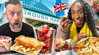 Brits Try Street Food at London's Borough Market!
