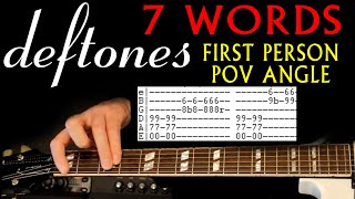Deftones 7 Words POV Guitar Lesson / Guitar Tabs / Tab Tutorial / Guitar Chords / Guitar Cover