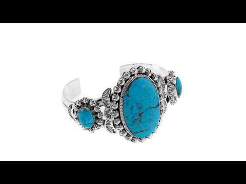 Chaco Canyon Southwest Kingman Turquoise Sterling Silver...