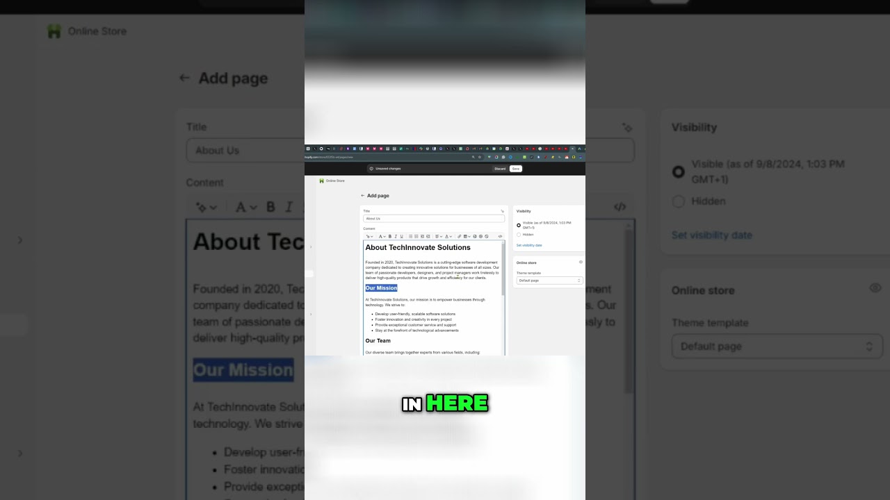 Mastering Your Shopify About Us Page in Minutes!