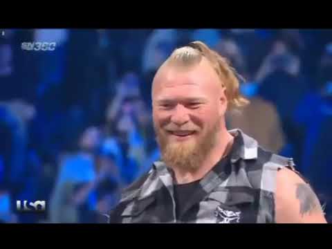 smackdown 25th March 2022 Brock lesnar destroying Roman reigns car