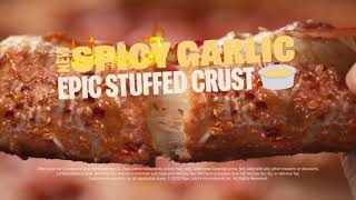 Papa John´s NEW SPICY Garlic Epic Stuffed Crust pizza