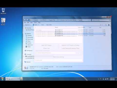 VCF To Business Card Converter Software