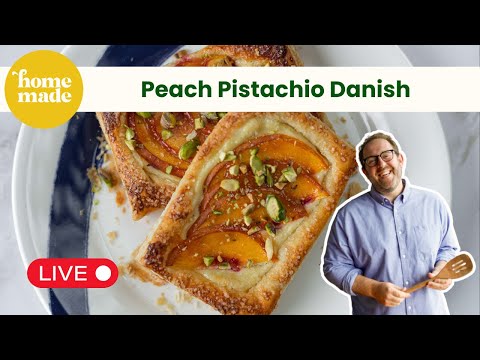 Peach Pistachio Danish with Peach Pit Syrup - Live Cooking Class with Chef Joel
