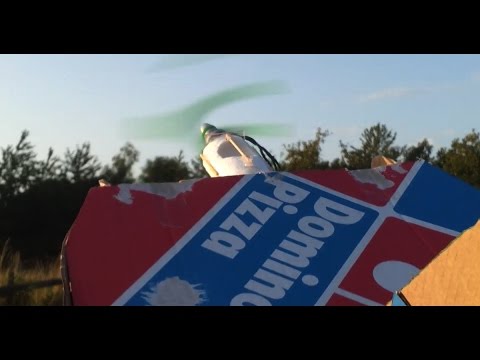 Dominos pizza box flyer airplane