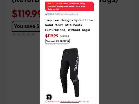 Motorhelmets Store Sale Troy Lee Designs Sprint Solid Youth MTB and Ultra Solid Men's BMX Pants