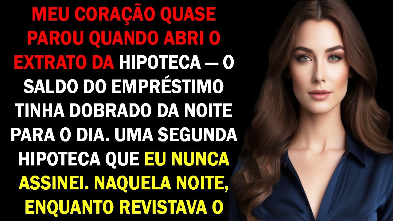 Meu marido hipotecou a casa para a amante, mas o extrato bancário me favoreceu.4o