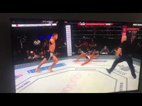 Lagartense Kaique Modesto Aplica Nocaute da noite no shooto Brasil 85/mais MMA