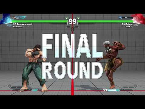 【STREET FIGHTER 5/V】TS-Sabin(DHALSIM) VS SP_Empowerment(RYU) 1080p