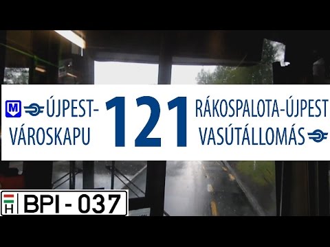 BKV 121-es autóbusz útvonala (Újpest, Városkapu M (Temesvári utca) - Rákospalota-Újpest v.á)