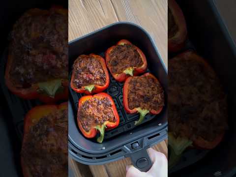 The Best Air Fryer Stuffed Peppers (Ground Beef)