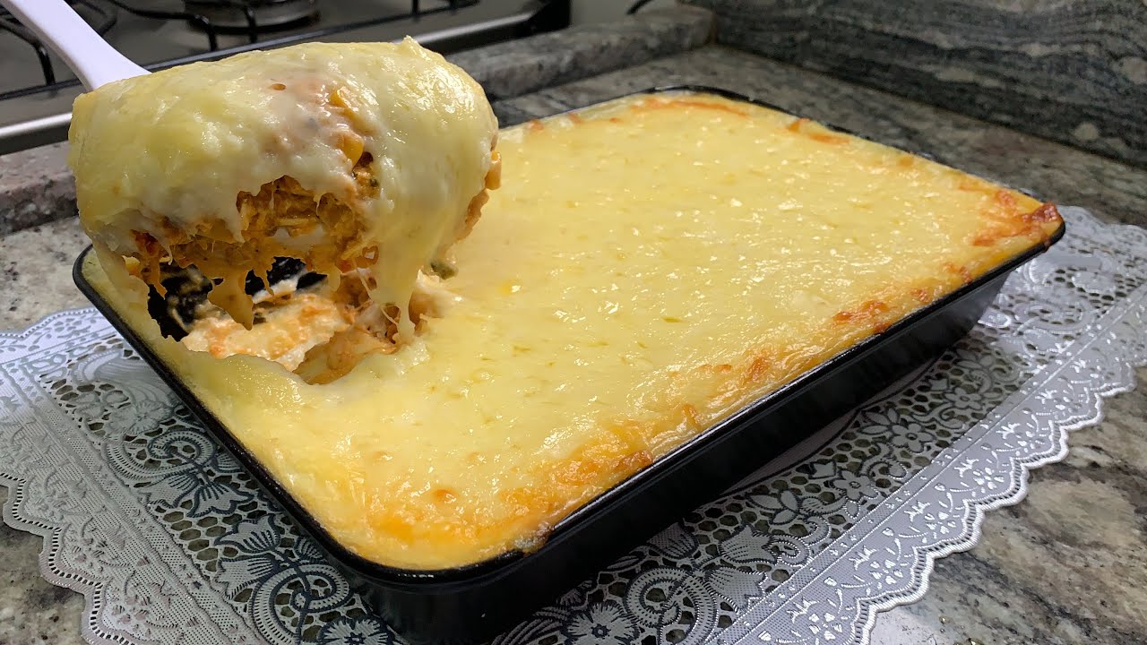 ESCONDIDINHO DE FRANGO COM BATATA | RECEITA FÁCIL