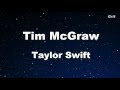Tim McGraw -Taylor Swift - Karaoke【No Guide Melody】