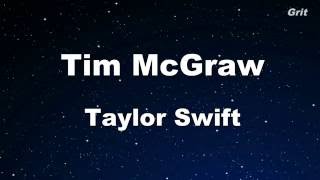 Tim McGraw -Taylor Swift - Karaoke【No Guide Melody】