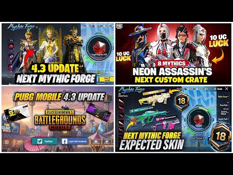 4.3 NEW MYTHIC FORGE😍| NEW CUSTOM CRATE🔥| NEXT SELECTION LUCKY SPIN😱| NEW UPCOMING GUN SKINS🤯PUBGM