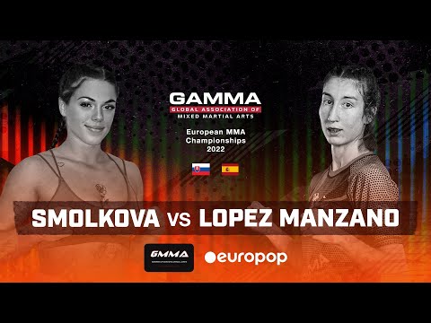Finals MMA Striking -61.2kg Veronika Smolkova v Carmen Lopez Manzano GAMMA European Championships 22