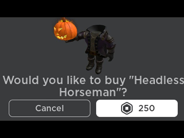 How much is the Headless Horseman bundle on Roblox? Pricing, History ...