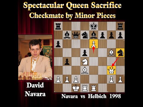 Spectacular Queen Sacrifice | David Navara vs Jan Helbich Sr 1998