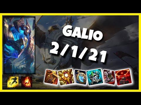 Galio Support 11.2 Challenger Gameplay Replay - S11 (2/1/21) - NA