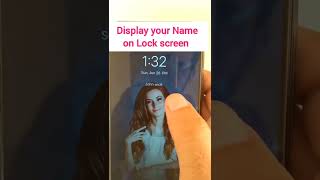 Display your name on lock screen #short #pfix