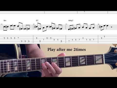 2-5-1 Jazz Licks In A + TAB