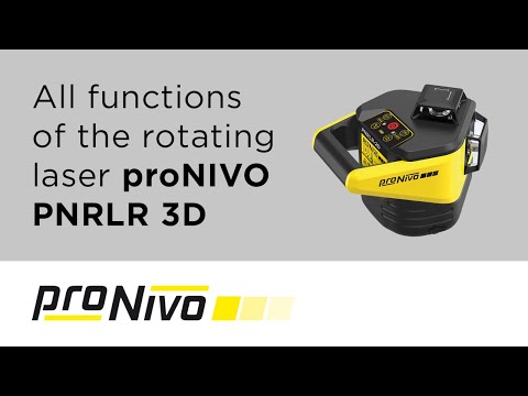 All functions of the rotating laser proNIVO PNRLR-3D