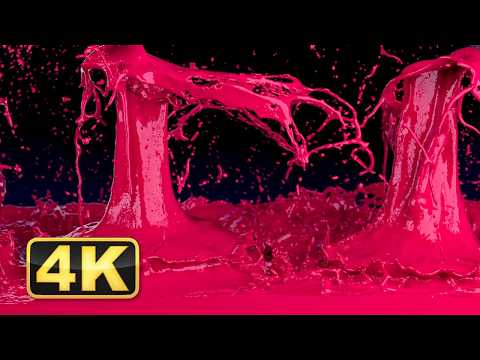 4K Slow Motion Paint/Liquid Splashes! Relaxing Colors UHD Visuals with Soothing Music for Sleep/Calm