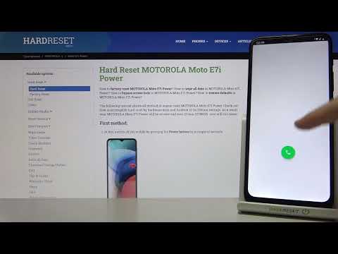 Options Incoming Call on Motorola Moto E7i Power