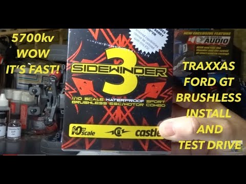 WOW it's FAST! Traxxas Ford GT Brushless Castle Sidewinder 3 5700kv 4-TEC 2.0 - Netcruzer RC