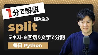 【毎日Python】Pythonで文字列を区切り文字で分割する方法｜str.split