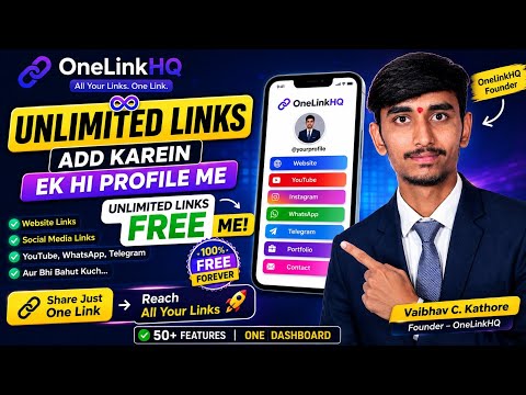 How to Add Unlimited Links in OneLinkHQ | Complete Tutorial (Hindi) thumbnail