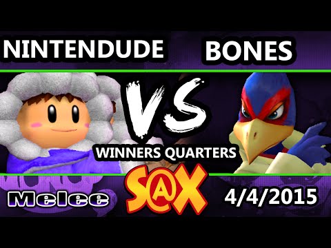 S@X Monthly - Nintendude (Ice Climbers) Vs. Bones (Falco) SSBM Winners Quarters - Melee