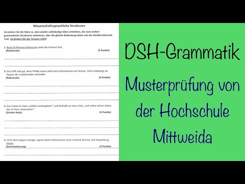 DSH Grammar - Sample exam from Mittweida University of Applied Sciences