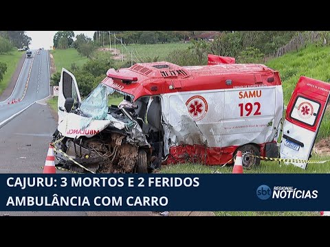 Acidente com ambulância deixa 3 mortos em Cajuru (24/11/25)