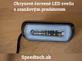 Obrysové červené LED svetlo 12V / 24V - s výstražným oranžovým LED predátorom ECE R65 (132x50x19mm) - Video Youtube