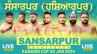 Sansarpur (Hoshiarpur) Kabaddi Tournament 20 Jan 2024